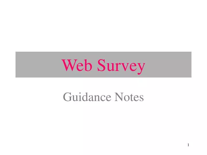 web survey