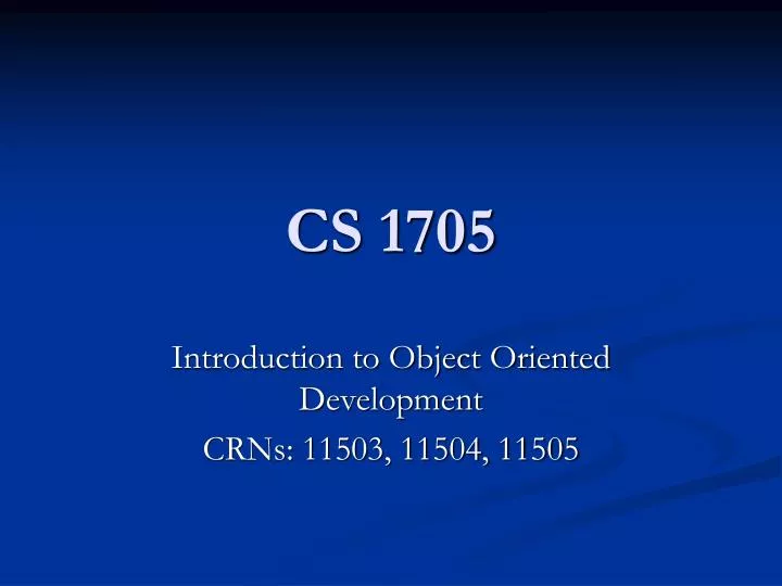 cs 1705