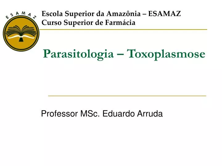 parasitologia toxoplasmose