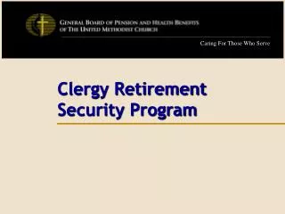 Clergy Retirement Security Program