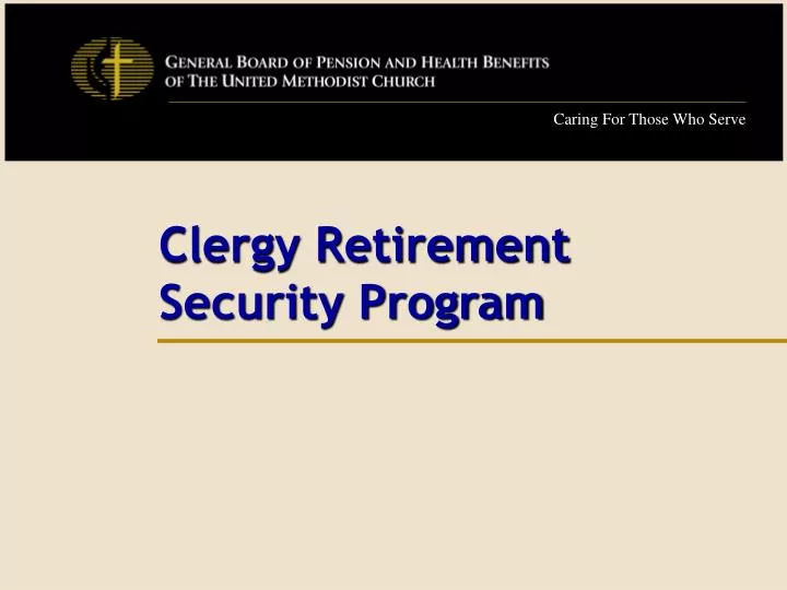 clergy retirement security program