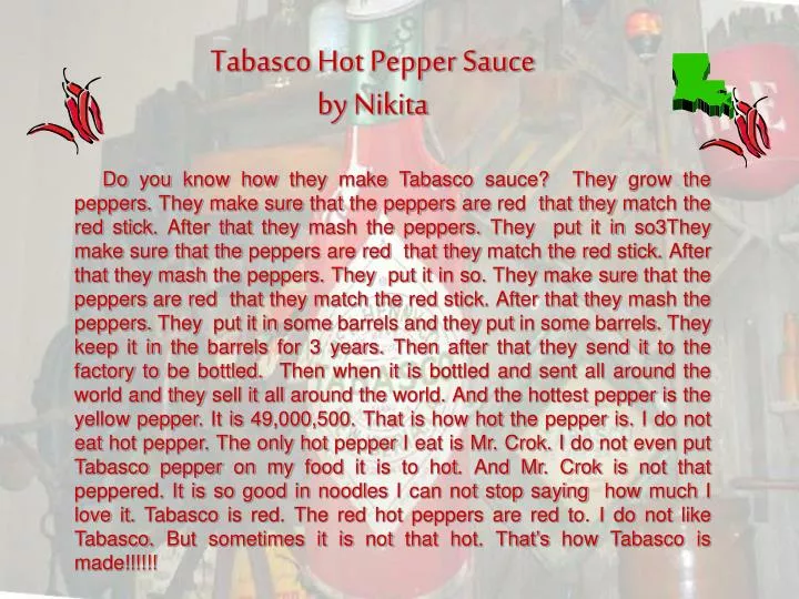 tabasco hot pepper sauce by nikita