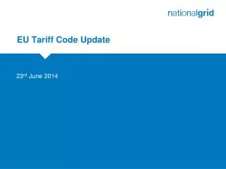 EU Tariff Code Update