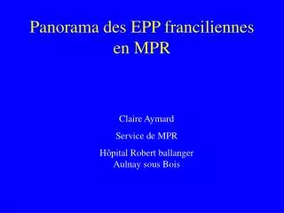 panorama des epp franciliennes en mpr