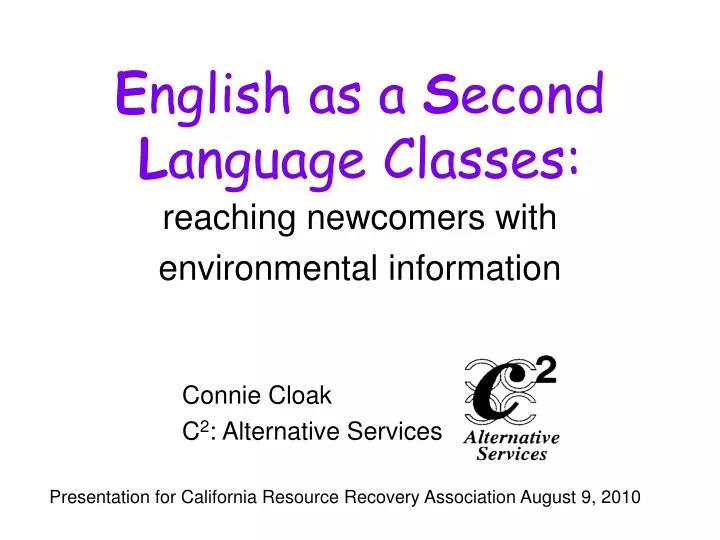 e nglish as a s econd l anguage classes