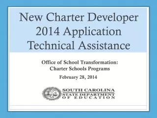 New Charter Developer 2014 Application Technical Assistance