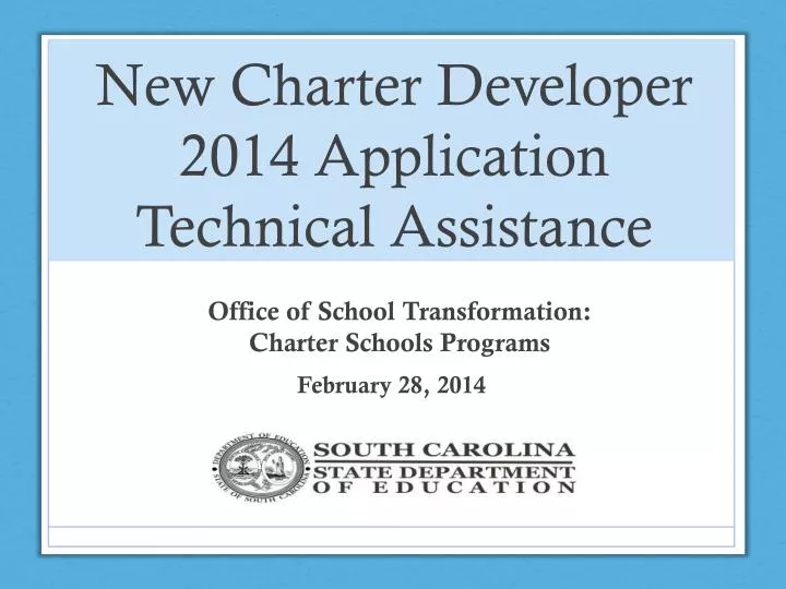 new charter developer 2014 application technical assistance