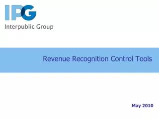 Revenue Recognition Control Tools