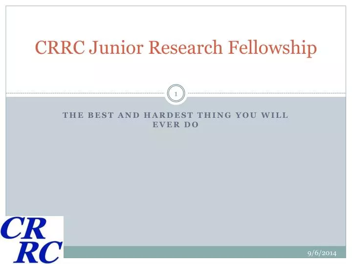 crrc junior research fellowship