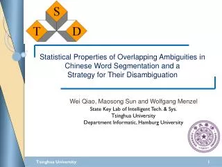 Wei Qiao, Maosong Sun and Wolfgang Menzel