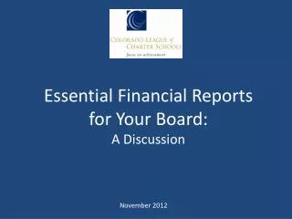 Essential Financial Reports for Your Board: A Discussion