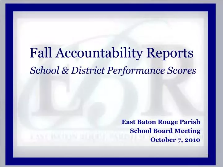 fall accountability reports school district performance scores