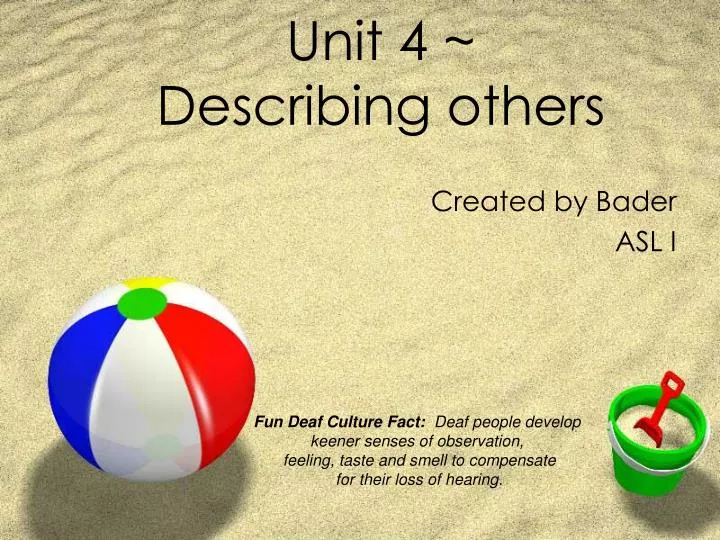 unit 4 describing others
