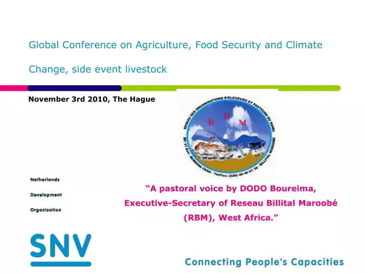 global conference on agriculture food security and climate change side event livestock