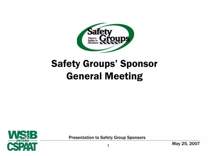 safety groups sponsor general meeting
