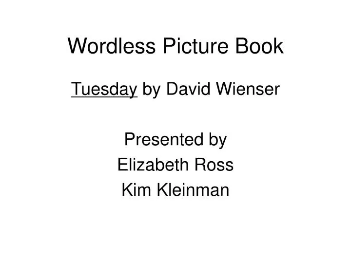 wordless picture book