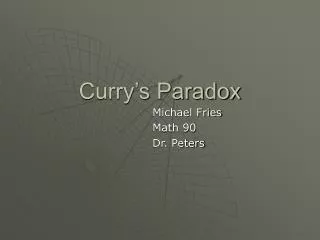Curry’s Paradox