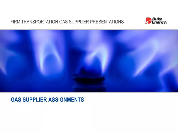 gas supplier assignments