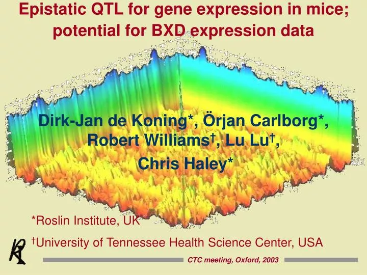epistatic qtl for gene expression in mice potential for bxd expression data