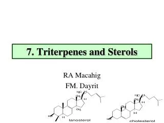 7. Triterpenes and Sterols