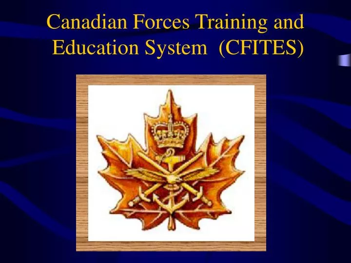 canadian forces training and education system cfites