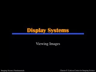 Display Systems