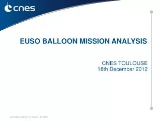 CNES TOULOUSE 18th December 2012