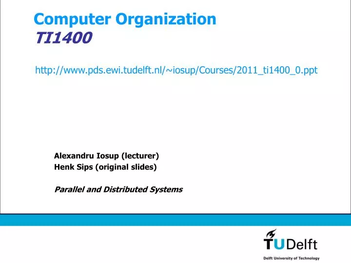 computer organization ti1400