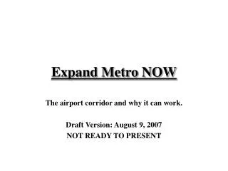 Expand Metro NOW