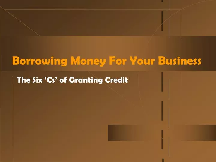 borrowing money for your business
