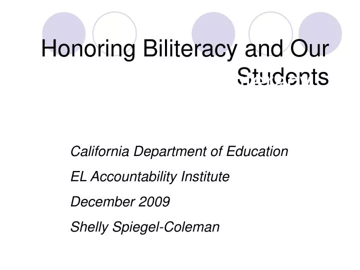 honoring biliteracy and our students