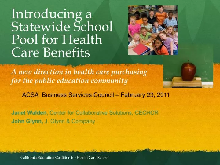 a new direction in health care purchasing for the public education community