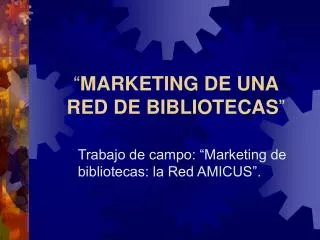 marketing de una red de bibliotecas
