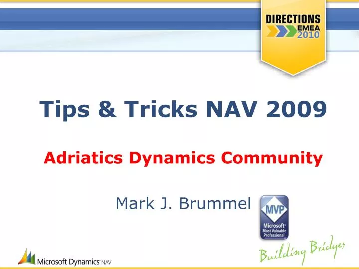 tips tricks nav 2009 adriatics dynamics community mark j brummel