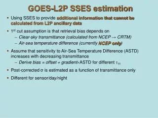 GOES-L2P SSES estimation