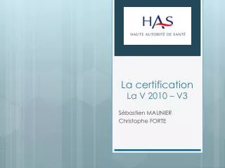 la certification la v 2010 v3