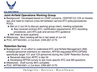 Joint Airfield Operations Working Group