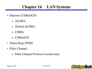 Chapter 14 LAN Systems