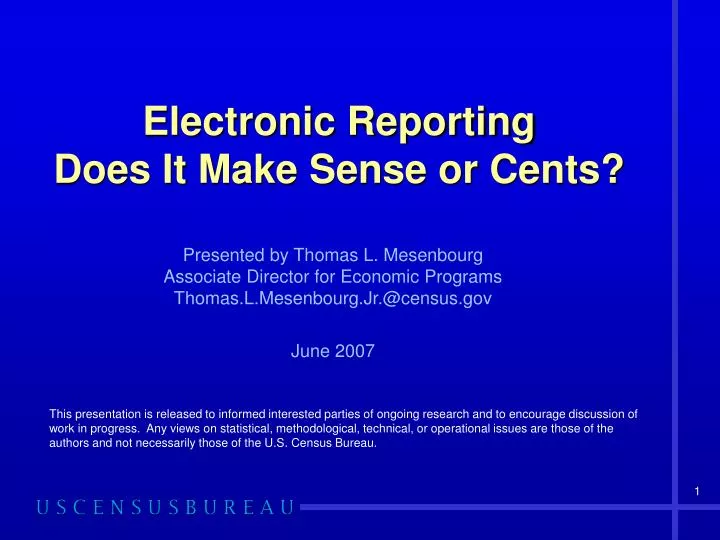 electronic reporting does it make sense or cents