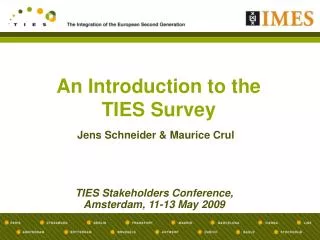 An Introduction to the TIES Survey