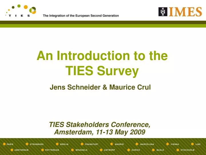 an introduction to the ties survey