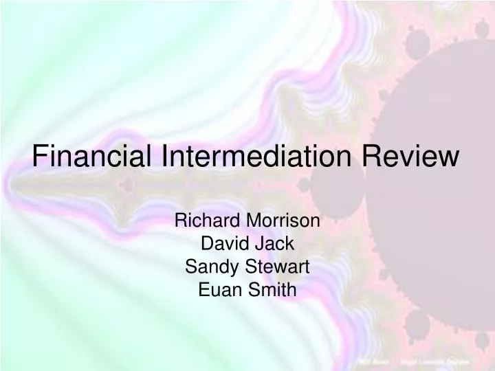 financial intermediation review
