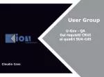 User Group - slide 1