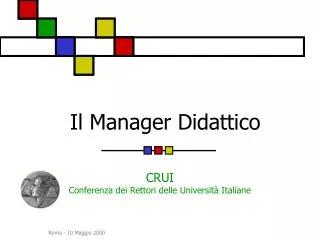 il manager didattico