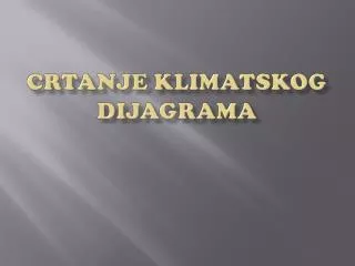crtanje klimatskog dijagrama