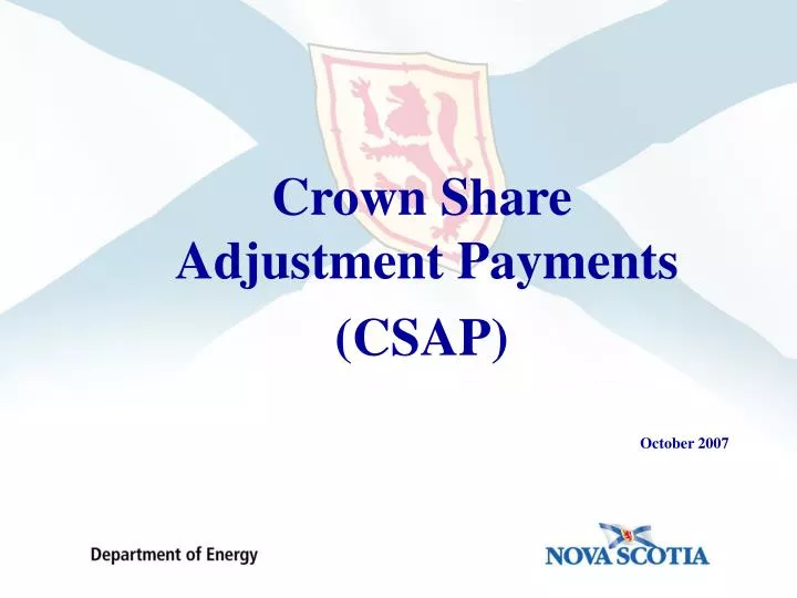 crown share adjustment payments csap