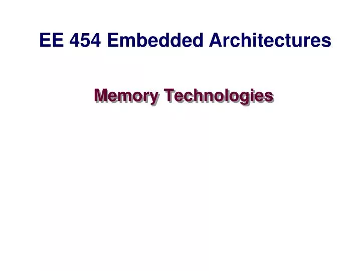 memory technologies