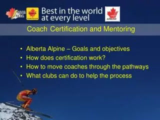 Coach Certification and Mentoring