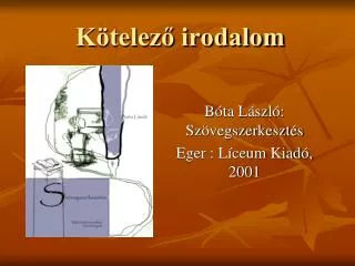 k telez irodalom