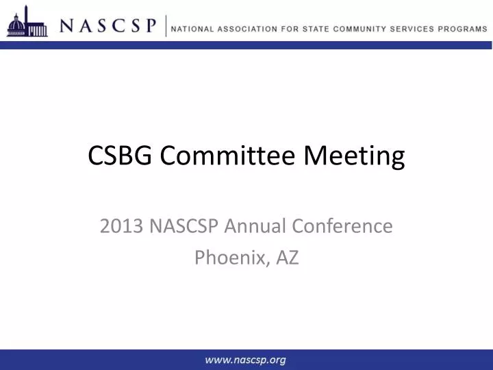csbg committee meeting